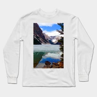 Lake Louise Victoria Glacier Alberta Canada Long Sleeve T-Shirt